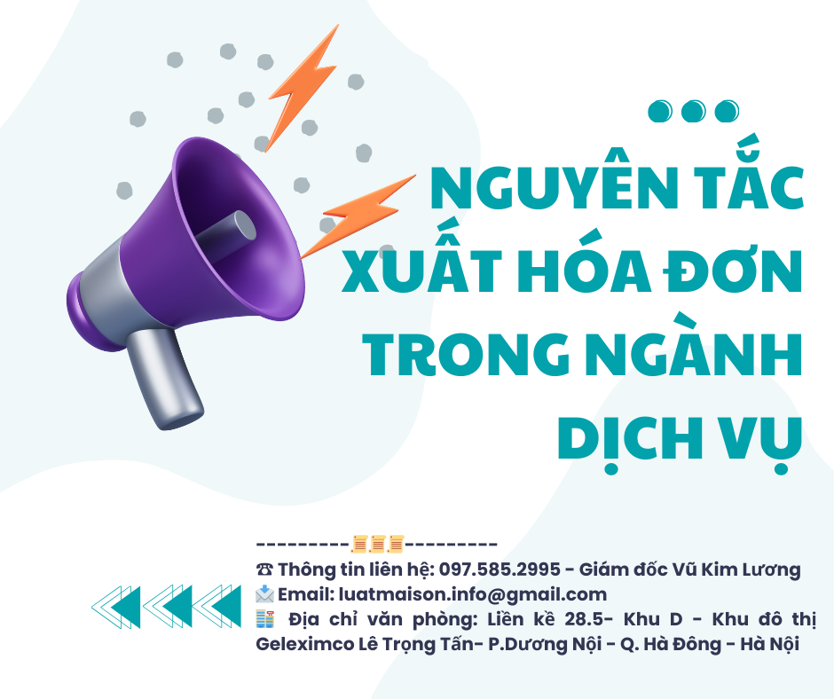 Xuất hoá đơn dịch vụ